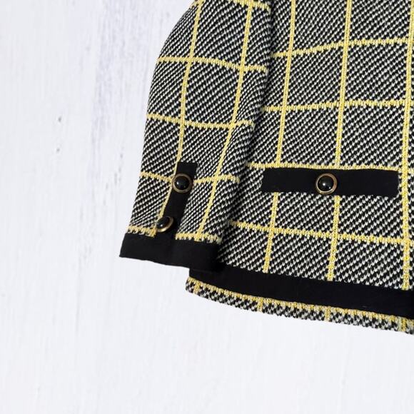 80s Vintage Castleberry London New York tweed blazer coat - Picture 4 of 10